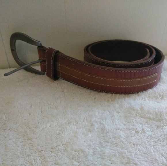 CARHARTT MEN LEATHER BELT. - Picture 1 of 8